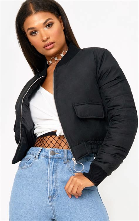 women's cropped bomber jacket